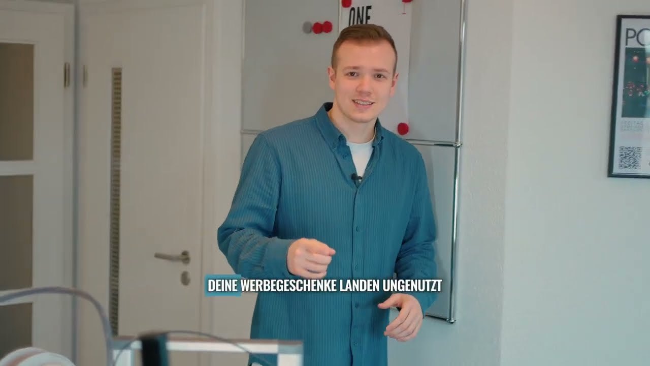 Louis Steininger erklärt im Video, warum Werbegeschenke ungenutzt liegen bleiben